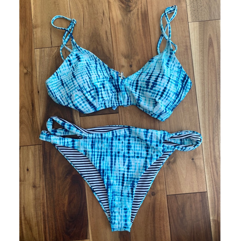 Aqua Tie Dye REVERSIBLE Bikini